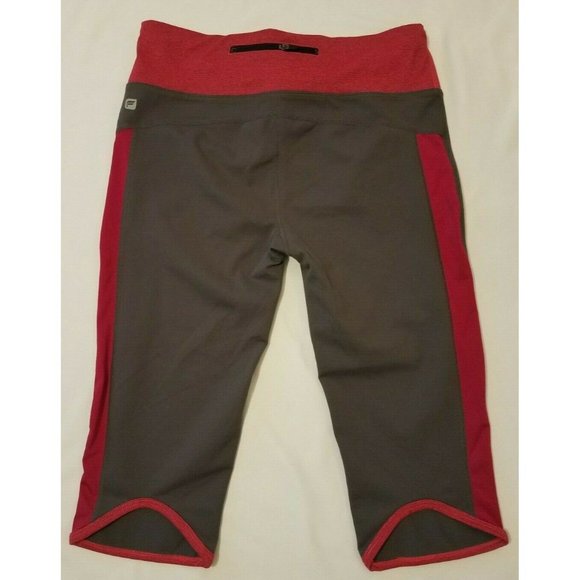 Fabletics Women's Sz. S Grey and Maroon Rio Run Crop Workout Pant - Picture 4 of 4